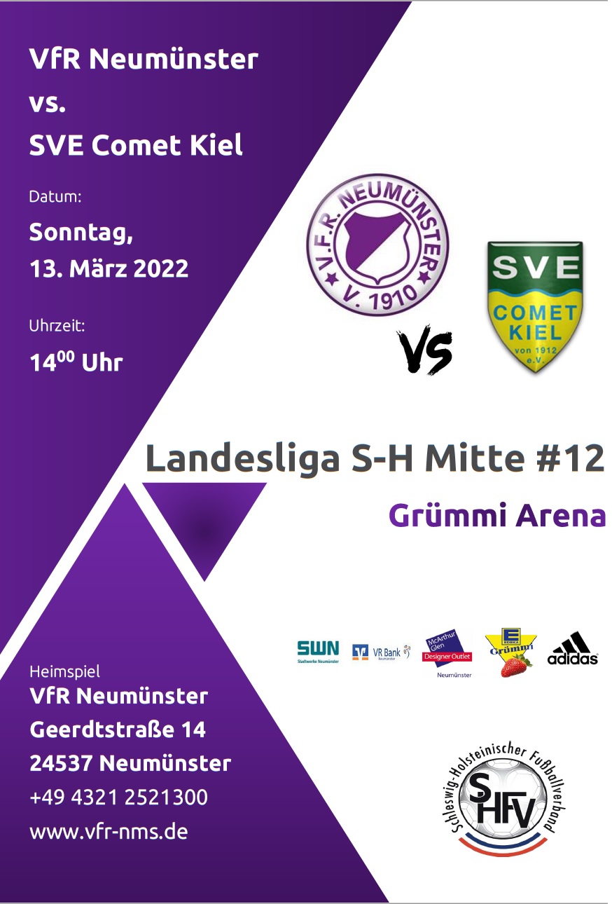 12. Spieltag - SVE Comet Kiel zu Gast in der Grümmi-Arena (Nachholspiel)